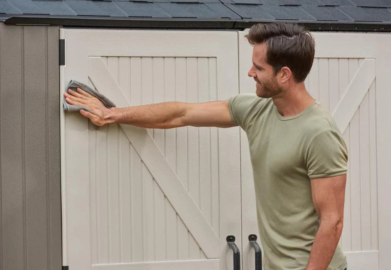 Rubbermaid Resin Outdoor Storage Shed With Floor