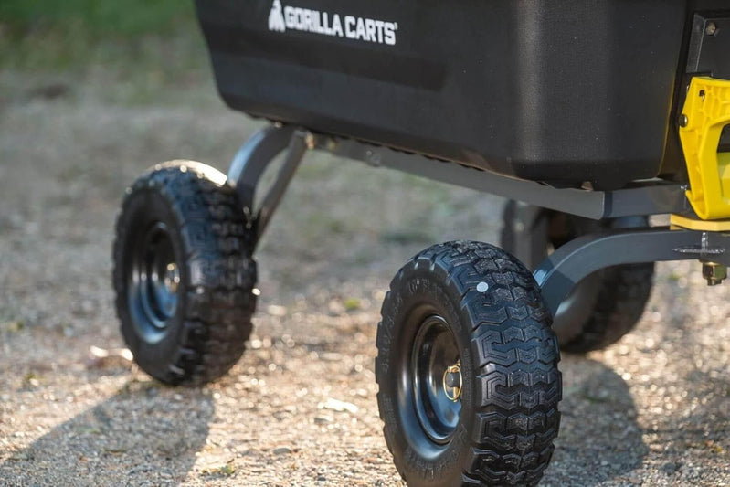 7GCG-NF Heavy-Duty Poly Dump Garden Cart With No-Flat Tires, 7 Cu. Ft., 1200-Pound Capacity, Black