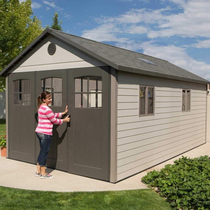 Lifespan 11 x 18.5 Ft. Outdoor Storage Shed, 11 x 18.5, Desert Sand