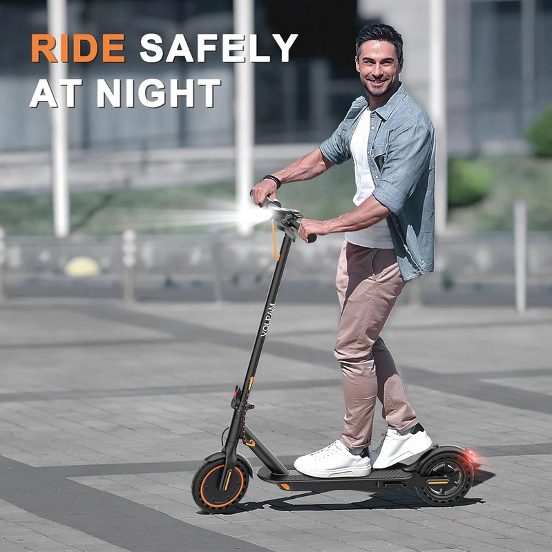Electric Scooter, 350W/500W Powerful Motor, 8.5 In./10 In. Solid Tires, 19/22Mph, 28/21/12 Miles Range, Dual Braking