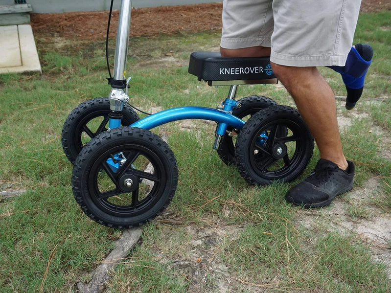 New KneeRover Quad All Terrain Knee Walker In Metallic Blue