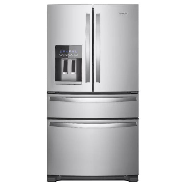 Whirlpool 24.5-Cu. Ft. 4-Door French Door Refrigerator With Ice Maker, Fingerprint Resistant Stainless Steel Energy Star