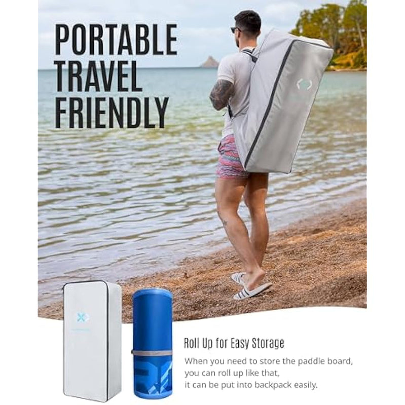 Zlx 11'6 In. Extra Wide Inflatable Stand Up Paddle Board Sup, Stable Non-Slip Deck Pad