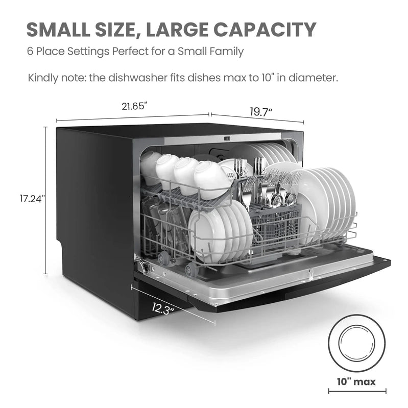 Comfee' Portable Countertop Dishwasher For Dorm, RV And Apartment