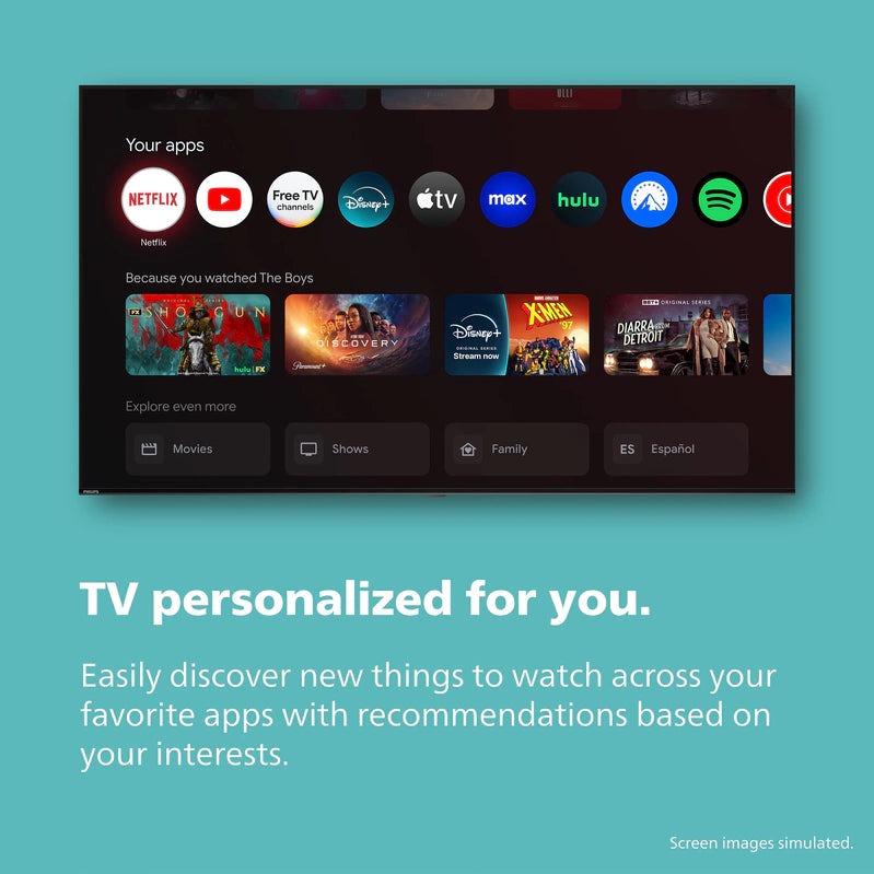 Philips 60 Class 4K Ultra HD, 2160p Google Smart LED TV, 60PUL7555/F7