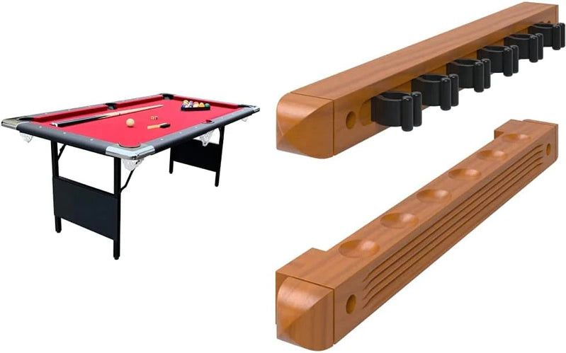 Hathaway Fairmont 6 Ft. Portable Pool Table, Adults Folding Billiards Tables For Game Room With Easy Foldable Storage