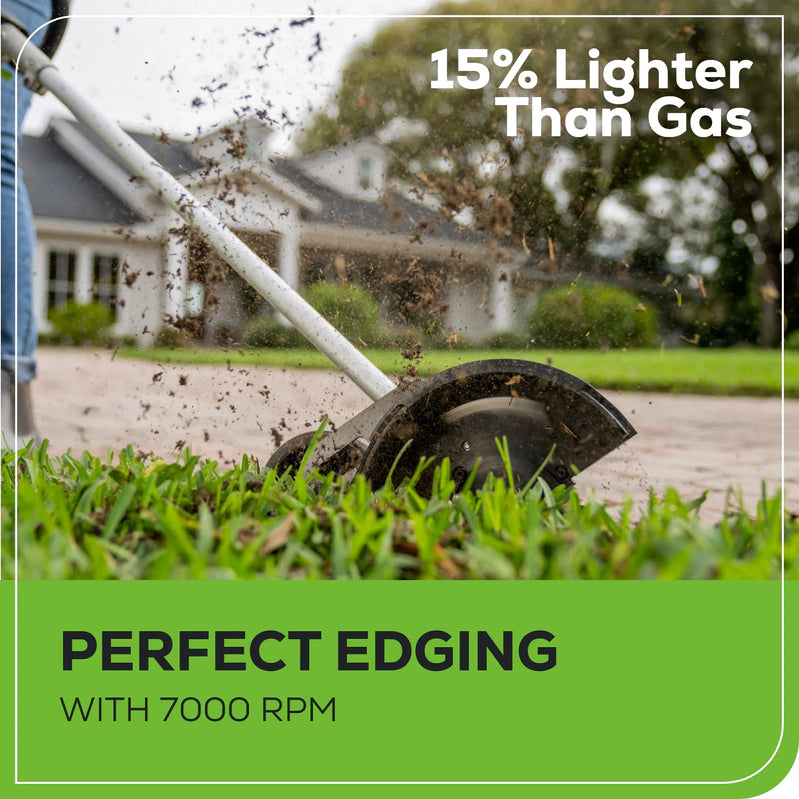 Greenworks 60V 8 In. Brushless Cordless Edger, 2.0 Ah Battery And Charger Included