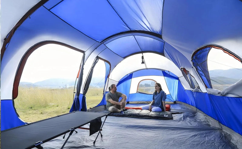 Campros Cp Tent 12-Person-Camping-Tents, 3 Room Family Tents, Waterproof Windproof Family Tent With Top Rainfly, 6 Large Mesh Windows, Bag-20