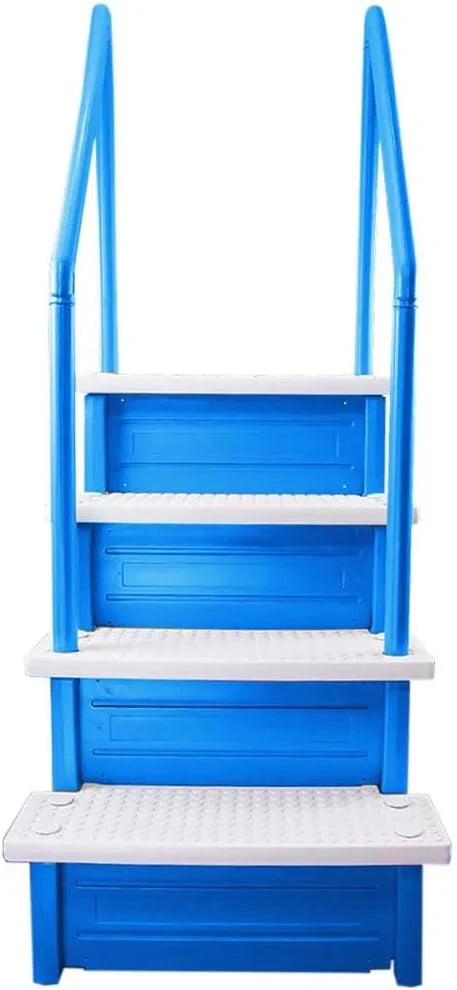 Select Anti-Slip in-Pool Steps, Gray, For Above Ground Swimming Pools, Can Mount To Decks 48 In. To 54 In. H, Safety Stairs Capacity Up To 300 Lbs