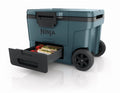 Ninja, Cooler, FrostVault 45QT Cooler With Wheels, Insulated With Temp Dry Storage Drawer, Keeps Ice Cold For Days, For The Beach, Camping, FB245AOB