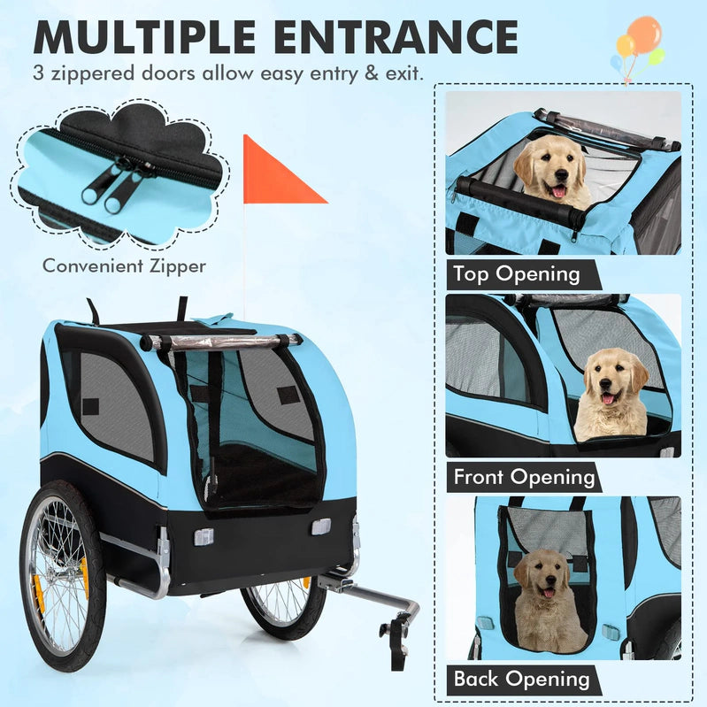 Pet Bike Trailer Holds 40kg Bicycle Trailer For Small And Medium-Sized Dogs