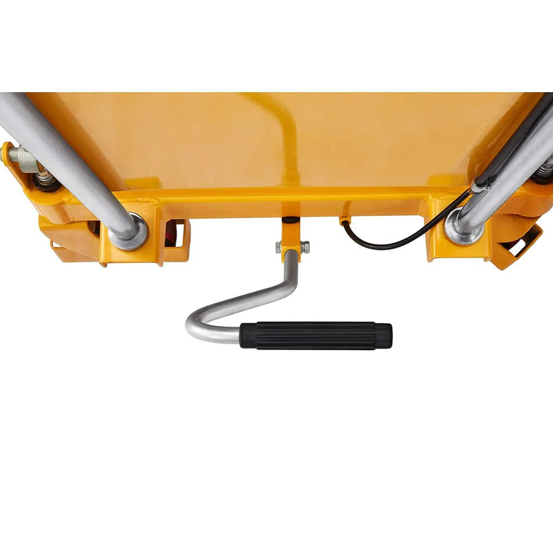 Apollolift Hydraulic Lift Table Cart, 770 Lbs Capacity, 51 In. Max Height, Double Scissor Lift With Safety Guard And 4 Wheels