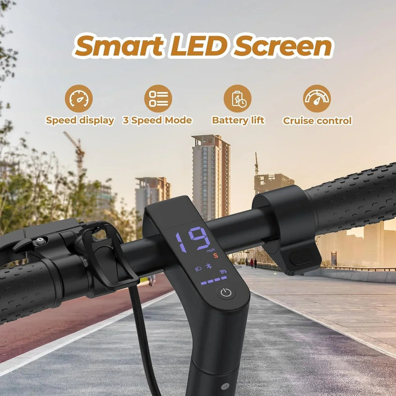 Electric Scooter 350W/500W Motor Top Speed 19/22 Mph Max 16/23/28Miles Ranges Foldable E Scooter