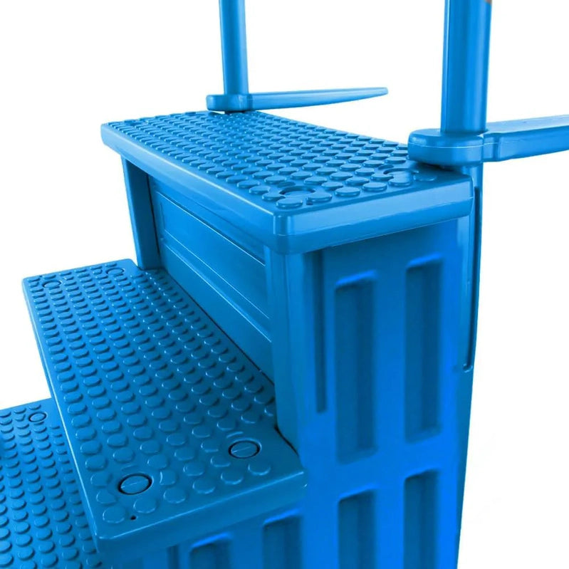 Select Anti-Slip in-Pool Steps, Gray, For Above Ground Swimming Pools, Can Mount To Decks 48 In. To 54 In. H, Safety Stairs Capacity Up To 300 Lbs