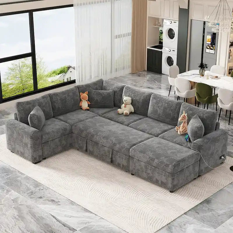 Sectional Sofa Pull-Out Sofa Bed Sleeper