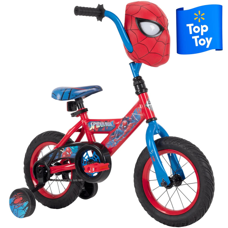 Huffy Marvel Spider-Man 12 Children's Bicycle With Training Wheels, Steel Frame, Ages 3-5