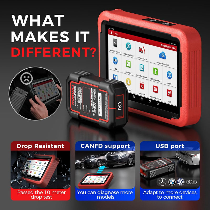 Launch X431 V Plus 5.0 Scan Tool With 2025 CANFD Connector, 37 Reset And OE-Level Diagnostics