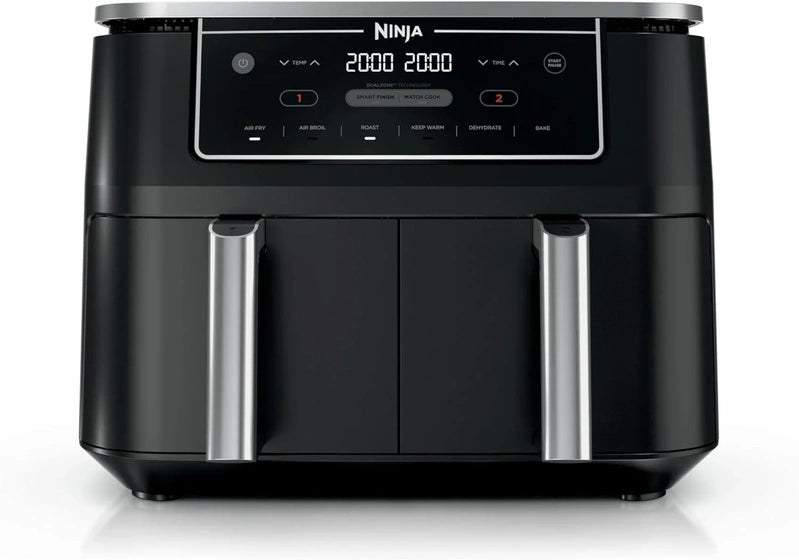 Ninja Foodi 10QT 6-in-1 DualZone Smart XL Air Fryer, 2 Independent 5QT Baskets, Smart Cook Thermometer, Match Cook, Smart Finish, Air Fry, DZ550