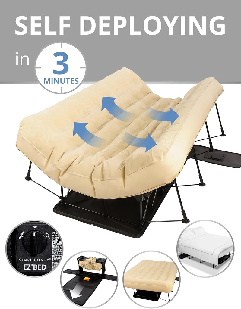 Simpli Comfy Queen Ez Air Mattress With Frame And Pump