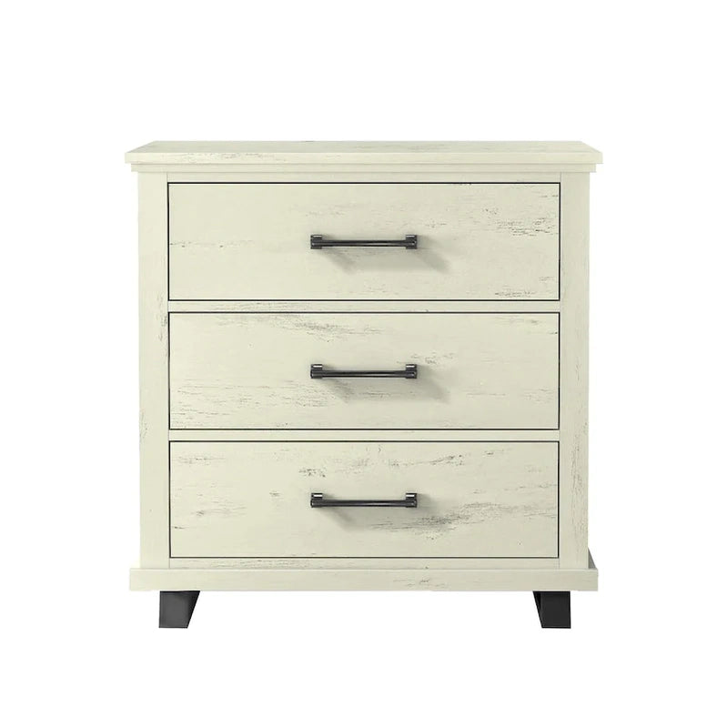 Farmhouse 4-Piece Bedroom Set, 2 Nightstand, 1 Chest And 1 Dresser