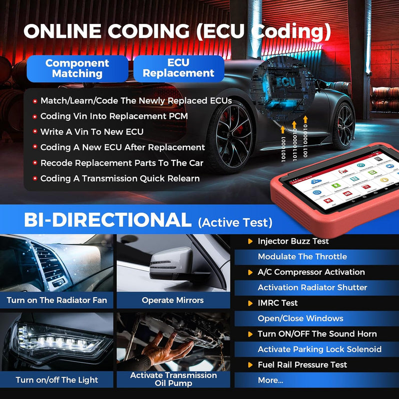 Launch X431 V Plus 5.0 Scan Tool With 2025 CANFD Connector, 37 Reset And OE-Level Diagnostics