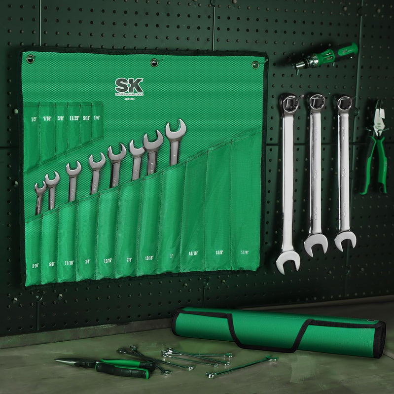 Sk 42-Piece Wrench Set, Sae And Metric, SuperKrome Finish