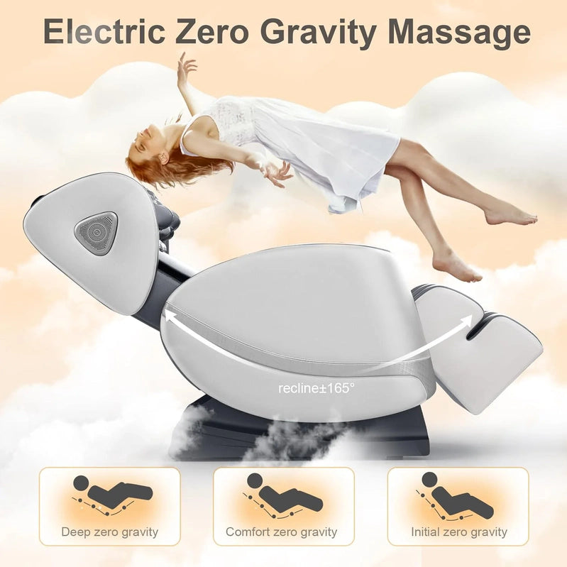 Massage Chair Full Body, Zero Gravity Massage Chair With 10 Fix Rollers, Heating, Foot Massage, Auto Modes, Bluetooth Speaker