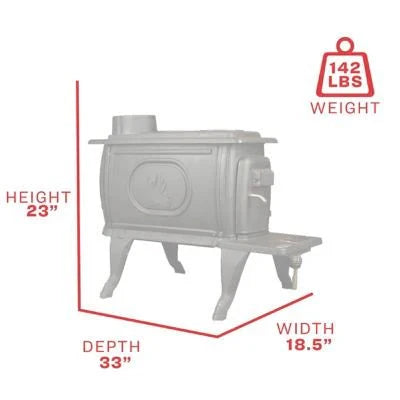 900 Square Feet EPA-exempt Cast Iron Stove
