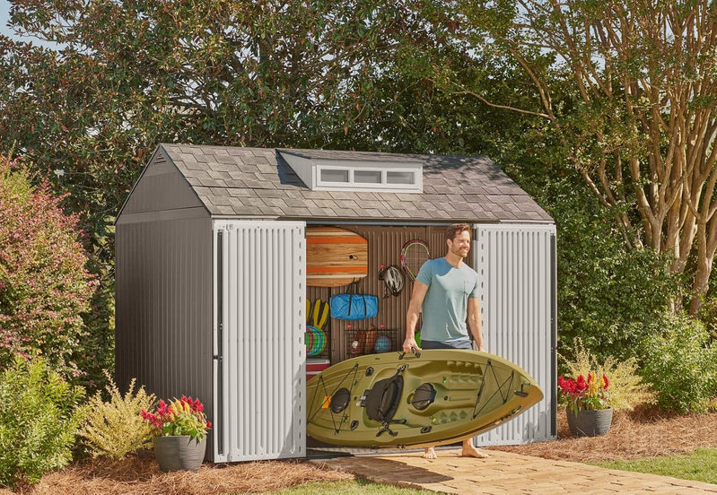 Rubbermaid Resin Outdoor Storage Shed With Floor