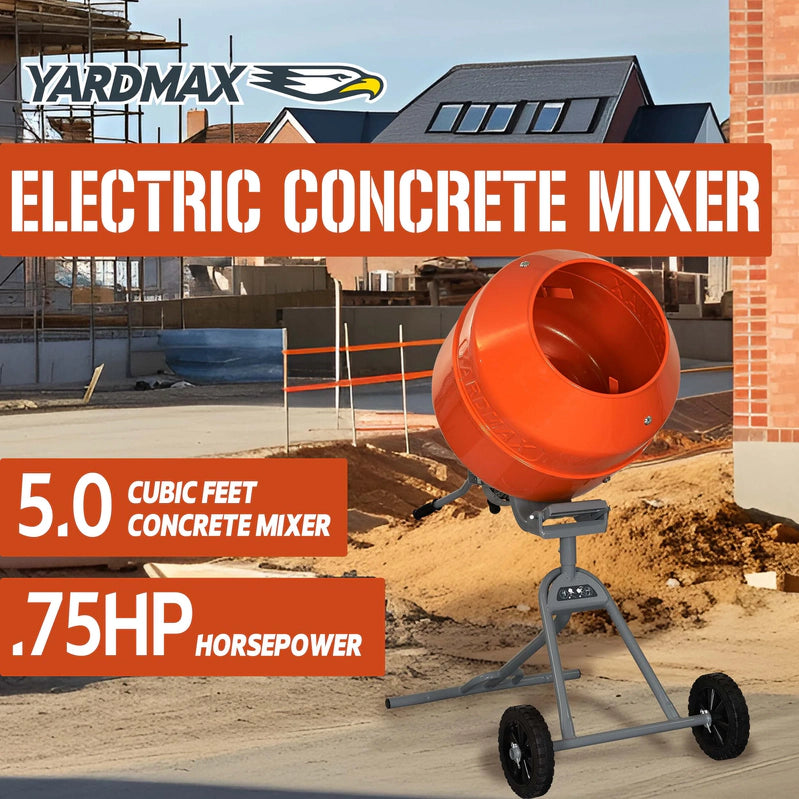 Yardmax YM0146 5.0 Cu. Ft. Concrete Mixer