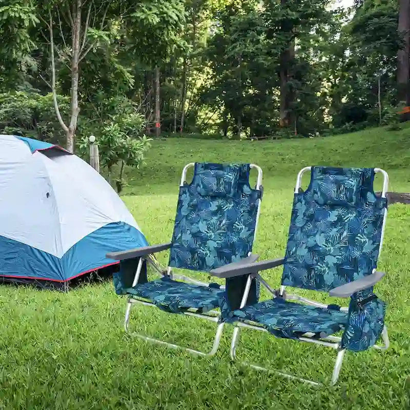 Costway 4-Pack Folding Backpack Beach Chair 5-Position Outdoor, See Details