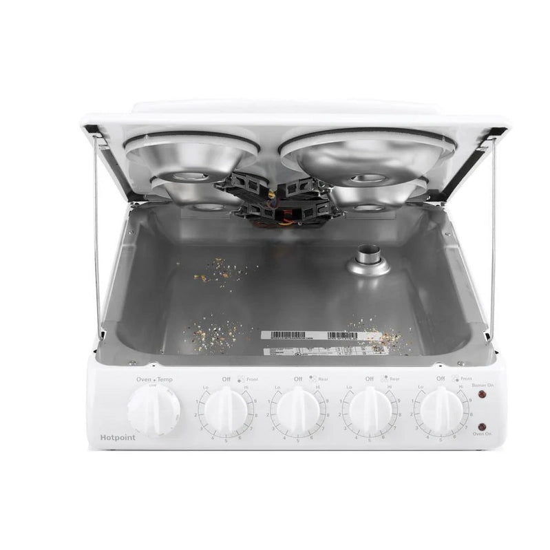 20-inch Electric Oven With 4 Cooking Zones, Freestanding, In White