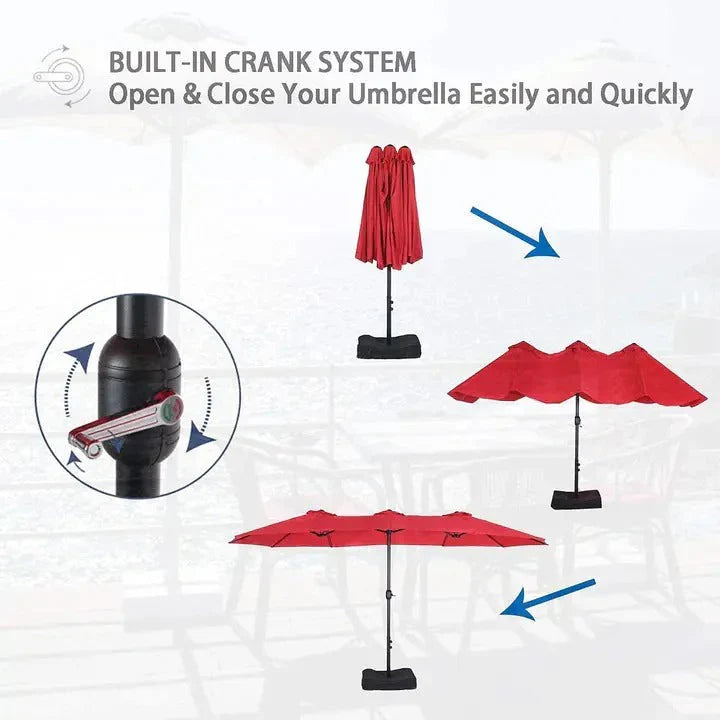 8-piece Patio Dining Set With Parasol, Garden Furniture Set With 6 Swivel Dining Chairs With Mesh Covers