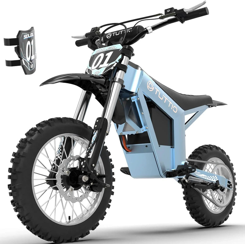 Tuttio Soleil01 Electric-Dirt-Bike For Teens Adults, 14 In./12 In. Fat Tire 2000W 37MPH Electric-Motorcycle