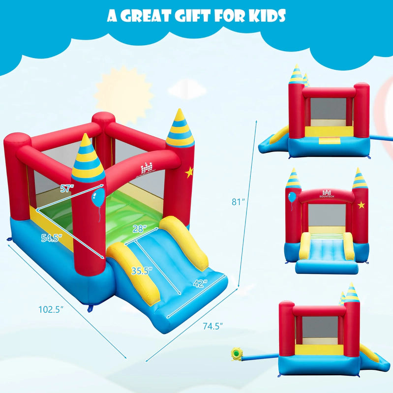 Costway Inflatable Kids Jumping Bouncer Indoor Outdoor With 480W Blower