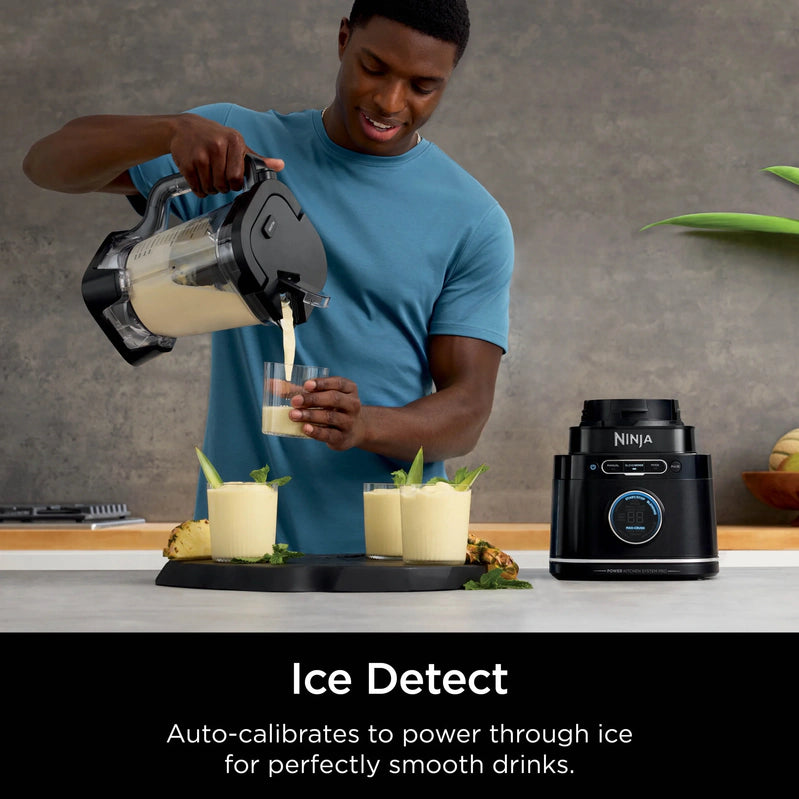 Ninja Detect Kitchen System Power Blender Plus Processor With Blend Sense Technology, Silver, TB400