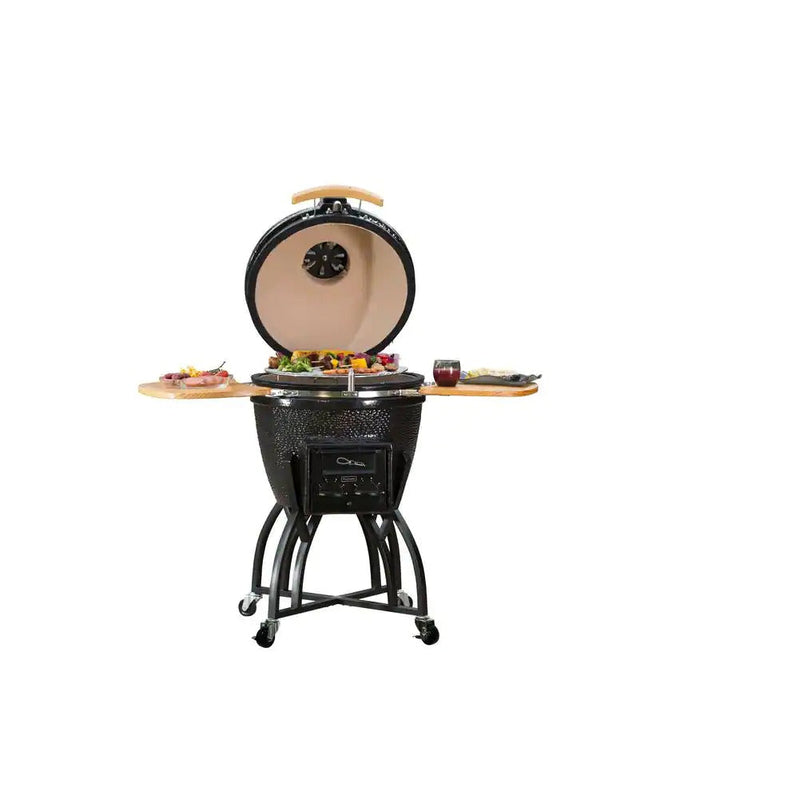 Kamado Pro 22 In. Ceramic Charcoal Grill With Grill Cover
