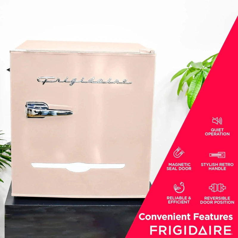 Frigidaire EFR176 Retro Compact Fridge With Chiller Mini Refrigerator With Built-In Bottle Opener For Office, Bedroom, Dorm Room Or Cabin