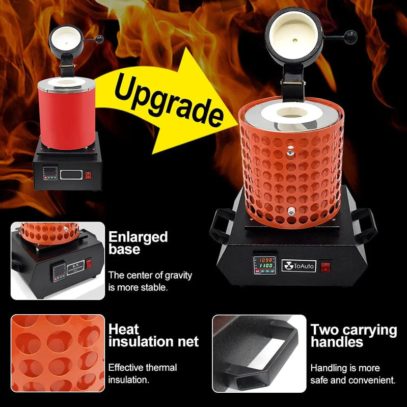Toauto Gold Melting Furnace TGF3000-V1.1, 1 Plus 3KG, 1400W, 2100F
