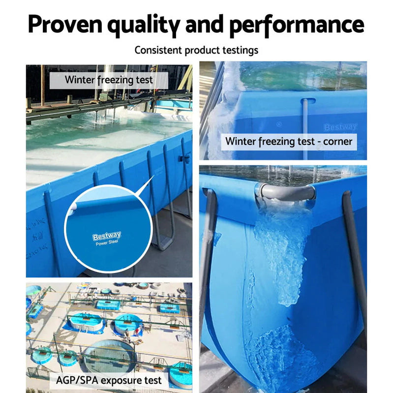 Rust-Resistant Steel Frame Swimming Pool With Filter Pump, Bestway