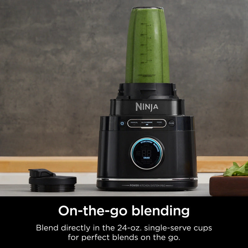 Ninja Detect Kitchen System Power Blender Plus Processor With Blend Sense Technology, Silver, TB400