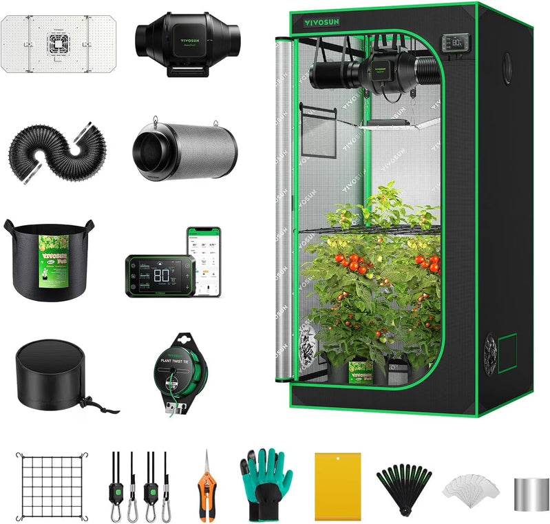 Vivosun Giy Smart Grow Tent System 2x2, WiFi-Integrated Grow Tent Kit, With Automate Ventilation And Circulation, E42A