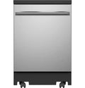 GE 24 Stainless Steel Portable Dishwasher With Sanitize Cycle