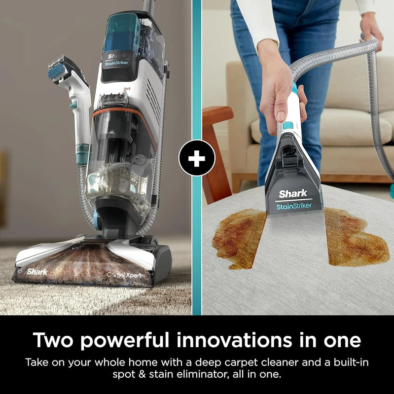 Shark CarpetXpert EX201 Carpet Cleaner, Cyan, Deep Cleaning With StainStriker, For Pets, Includes Spot And Stain Remover Tools
