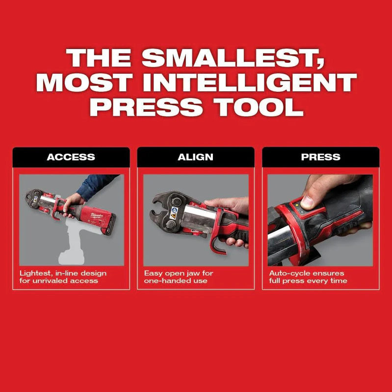 Milwaukee M18 Force Logic Crimping Tool With One-Key And 1/2
