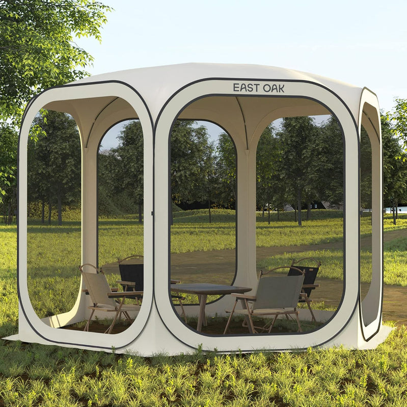 East Oak Screen House Tent Pop-Up Portable Screen Room Canopy Instant Screen Tent 10 x 10 Ft