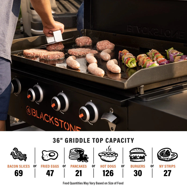 Blackstone Original 4-Burner 36 In. Propane Omnivore Griddle With Hard Cover