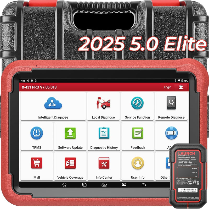 Launch X431 V Plus 5.0 Scan Tool With 2025 CANFD Connector, 37 Reset And OE-Level Diagnostics