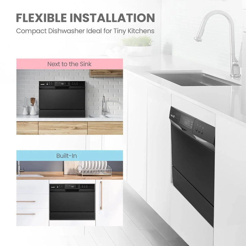 Comfee' Portable Countertop Dishwasher For Dorm, RV And Apartment