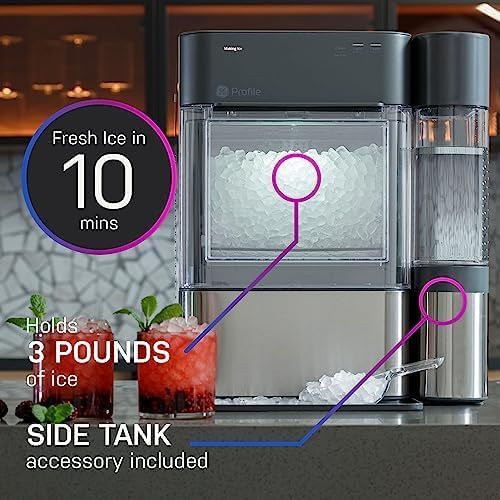 GE Profile Opal 2.0 XL With 1 Gallon Tank, Chewable Crunchable Countertop Nugget Ice Maker, Scoop Included, 38 Lbs In 24 Hours